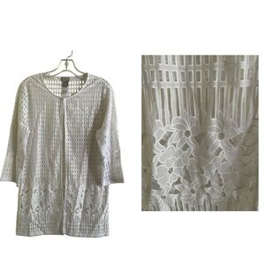 Chico’s Lace Eyelet Topper/Jacket